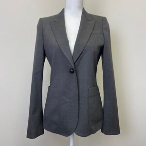 GUCCI Wool Silk Blend Single Button Blazer Jacket Made in Italy 42(IT) 6(US)